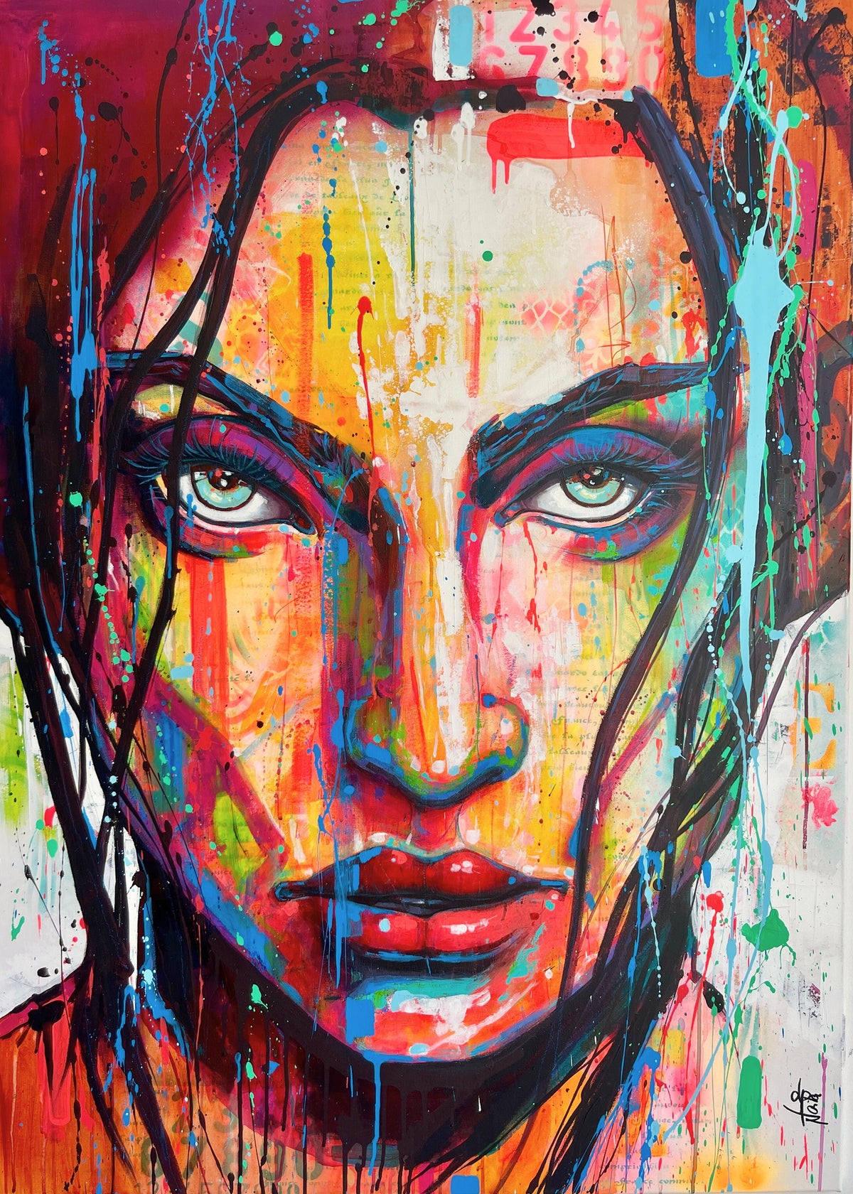 BASIC INSTINCT Expressives POP ART Gemälde & Frauenporträt | 1 Art by Naila